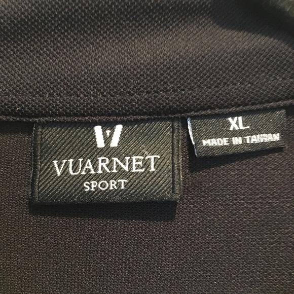 Vintage Vuarnet Zip Neck Fitted Polo Black - Picture 4 of 6